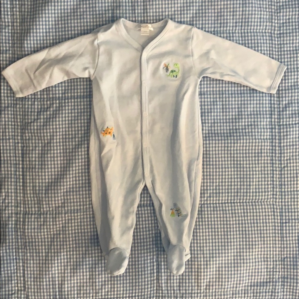 Kissy Kissy Boys Dinosaur Striped Footie, 3-6M